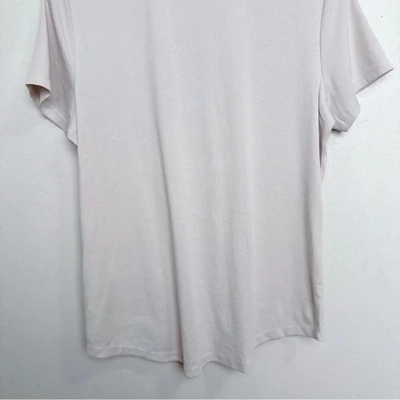 Calvin  Klein Jeans Womens Large Jersey Buton Neck Beige Shirt - Picture 12 of 13